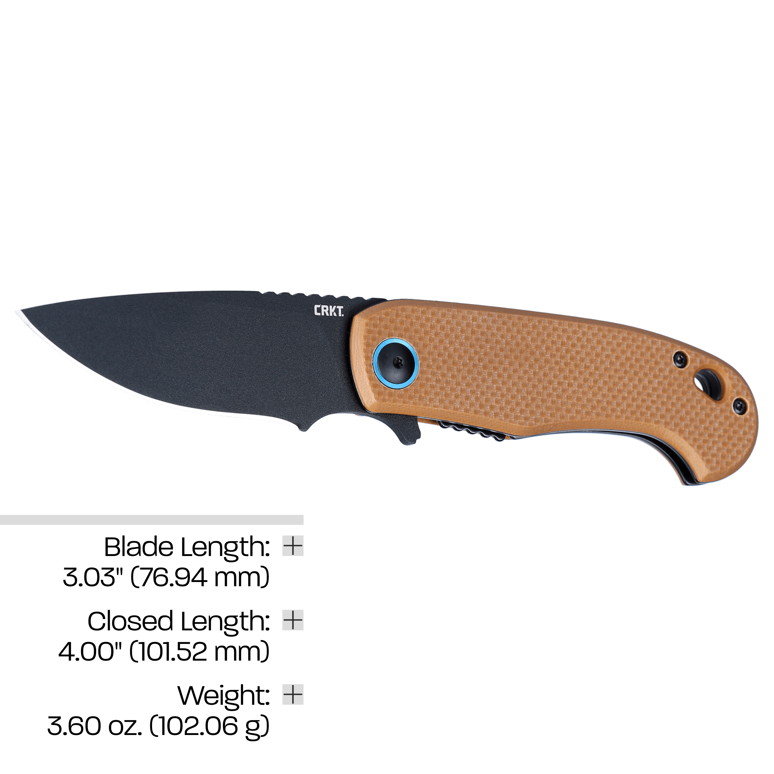 CRKT P.S.D. II Assisted Folding Knife with Liner Lock: AUS 10 Plain Edge Blade, G10 Handle, Reversible Pocket Clip, 7910