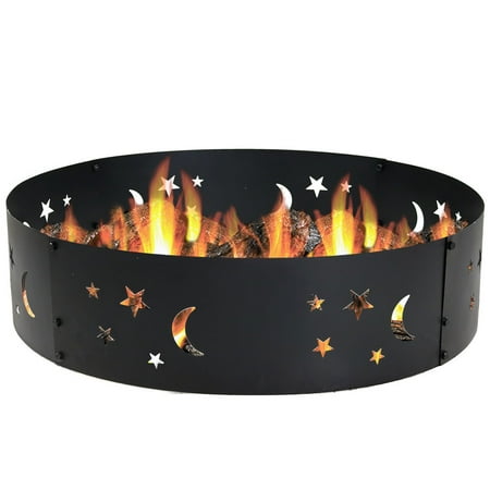 Sunnydaze Big Sky Fire Pit Campfire Ring Large Outdoor Heavy Duty