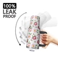 thumbnail image 3 of 40oz Pioneer Flower Floral Print Pattern Insulated Tumbler with Handle, BPA-Free Leak Proof Lid and Straws, Double Wall Vacuum, Hot 12h/Cold 34h, 3 of 6