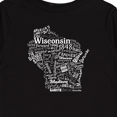 thumbnail image 4 of Inktastic Wisconsin State Word Salad Boys or Girls Long Sleeve Toddler T-Shirt, 4 of 5