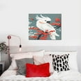 thumbnail image 4 of Susaid Cockatoo Red Berries Pattern Canvas Wall Decor Poster Framed Artwork Decoration for Bedroom Home Office Ready to Hang,Horizontal, 4 of 6