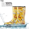 thumbnail image 3 of SMILIN Women's Rain Boots, Waterproof Non-slip High Ankle Garden Boots，Yellow Chickens, Size 9, 3 of 7