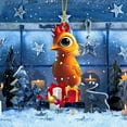 thumbnail image 6 of Nmdmisc Christmas Chicken Ornaments,Funny Chicken Rooster Hens with Scarf Decor Tree Hanging Ornaments Christmas Decorations for Tree,Car Pendant (C), 6 of 6