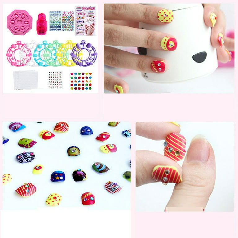 Nail Art Kit Nail Art Decoration With 3d Rhinestone For Girls Ages 7-12