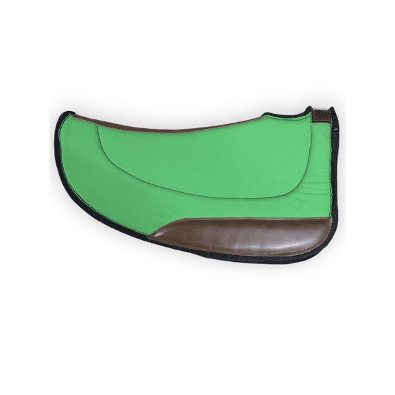 Diamond Wool Round Contoured Ranch Western Saddle Pad Size 30x30, 1 inch Lime Green