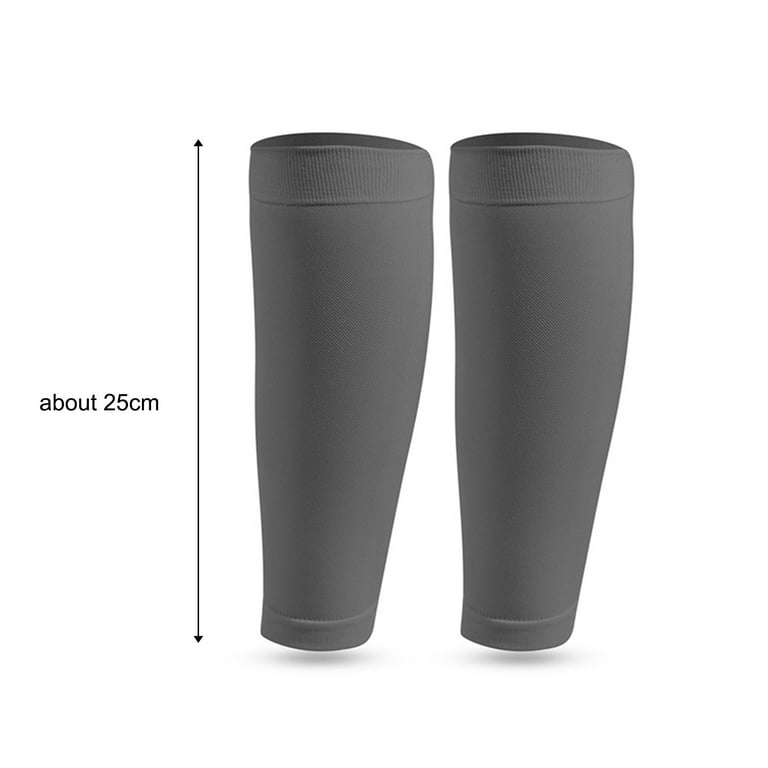 Yesbay 2Pcs Elastic Leg Sleeves Breathable Compression Calf Guard Protector  Strip for Outdoor Sports,Skin Color