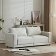 thumbnail image 4 of 81" Modern Square Arm Sofa Sofa Couches for Living Room, 2 Seater Sofa,  Deep Seat Sofa with Upholstered Cushion and Sturdy Wooden Legs, Comfy Sofa Couch for Small Space, Apartment, 4 of 16