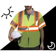 thumbnail image 2 of Safety Vests High Visibility Reflective Yellow Polyester 25 Pack X-Large, 2 of 6