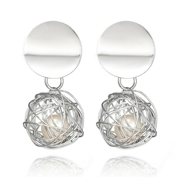 Pendientes de perlas creativos, pendientes de tuerca, pendientes de borlas de lentejuelas de Metal, pendientes de joyería preciosos para fiesta de graduación Wmkox8yi sjalhkljlk652