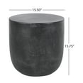 thumbnail image 3 of GDF Studio Akin Outdoor Lightweight Concrete Side Table, Matte Black, 3 of 6