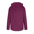 thumbnail image 5 of YLSDY Fashion Cotton Linen Hoodie for Men Drawstring Hooded Button Down Beach Hippie Shirt Lightweight Soft Long Sleeve Blouse Tops Purple XXXXXL, 5 of 6