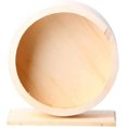 thumbnail image 1 of Rueda de hámster, Silenciador de rueda de hámster Rueda de hámster de madera Rueda de chinchilla de jerbo Rueda (s) de roedores pequeños, 11 Feliz Sencillez, 1 of 5