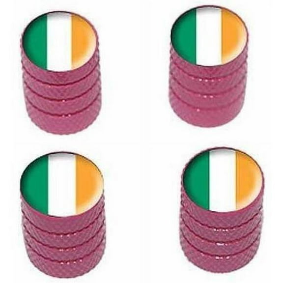 Irish Ireland Flag Tire Rim Wheel Aluminum Valve Stem Caps, Multiple Colors
