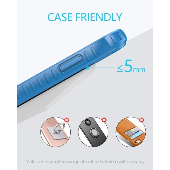 NANAMI Chargeur Sans Fil Rapide, 10w Qi Chargeur Sans Fil avec Adaptateur pour Samsung Galaxy