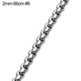 thumbnail image 2 of Ruanlalo 2-9mm Men's Women's Stainless Steel Silver Plated Twist Link Chain Necklace, 2 of 6