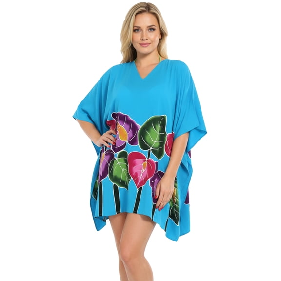 HAPPY BAY Women's Beachwear Swimsuit Coverups for Women Summer Swim Beach Dress Cover ups for Swimwear Women Loose Party Bathing Suit 1X-2X Teal_AC290