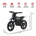 thumbnail image 3 of RFN Warrior Kids SX-E500 36V Electric Dirt Bike – 700W Motor, 21.7 mph Max Speed, 15.5 mile Range, 3-Speed Off-Road Motorcycle for Ages 4-8 （Black Color）, 3 of 7