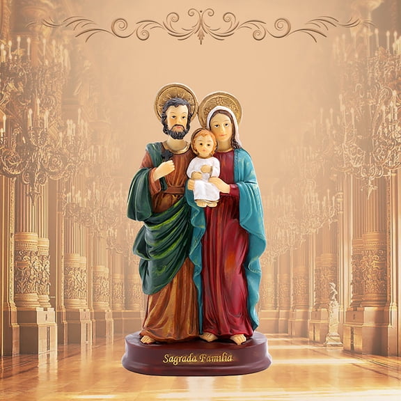 Holy Family Indoor Statue | Features Mary and Joseph Holding Child Jesus | Classic Christian Home Décor | Great Catholic Gift for Weddings and Housewarming