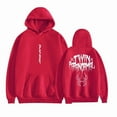 thumbnail image 1 of Leveorch Chandail à Capuchon Twin Paranormal Merch, Logo Twin Paranormal Merch, Chandail Unisexe à Capuche à Manches Longues, 2TG, Rouge, 1 of 4