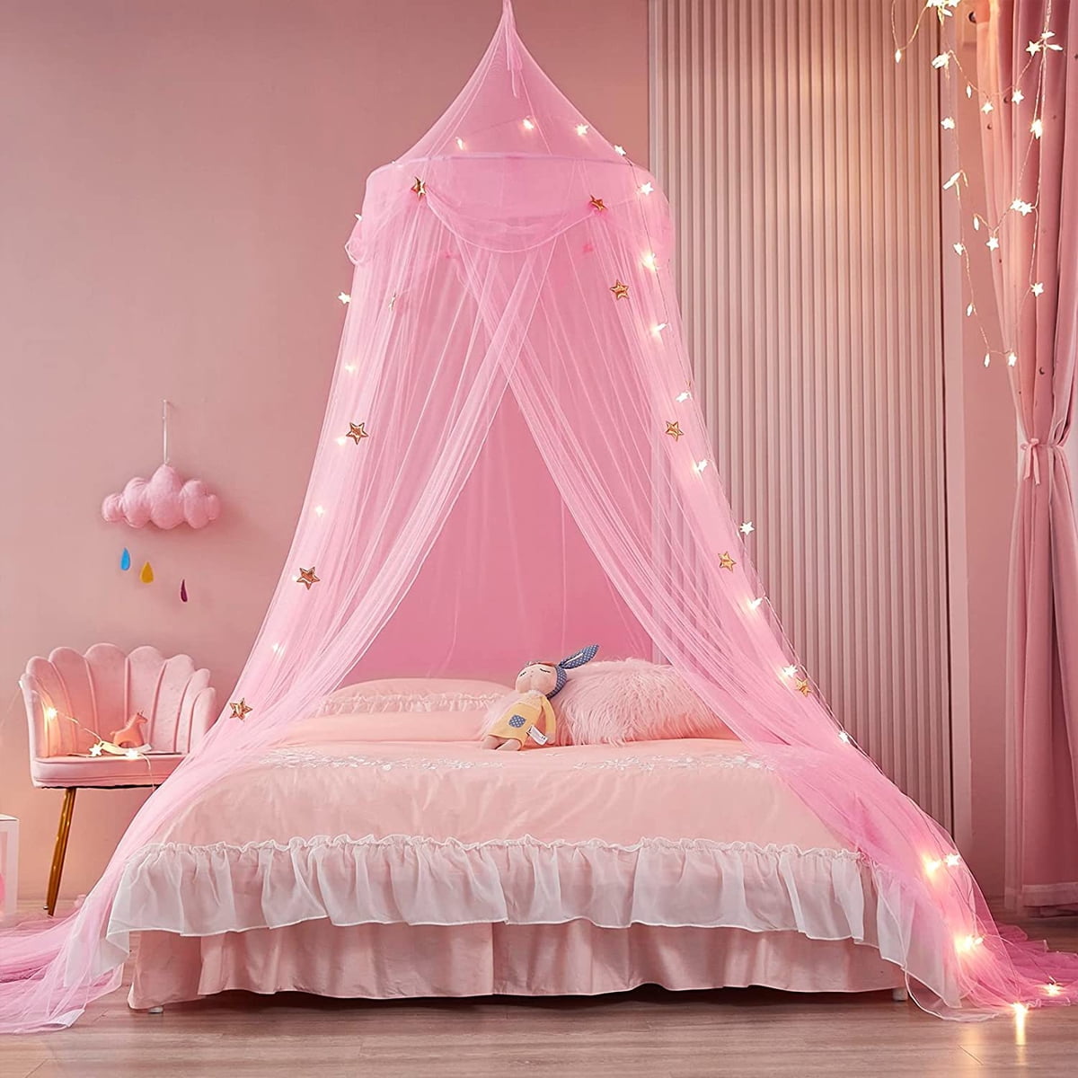 Canopy for twin bed girl discount