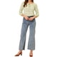 thumbnail image 2 of INSPIRAR CHIC Blusa de Mujer de Manga 3/4 Cuello Redondo Floral de Verano S Verde Blanco, 2 of 5