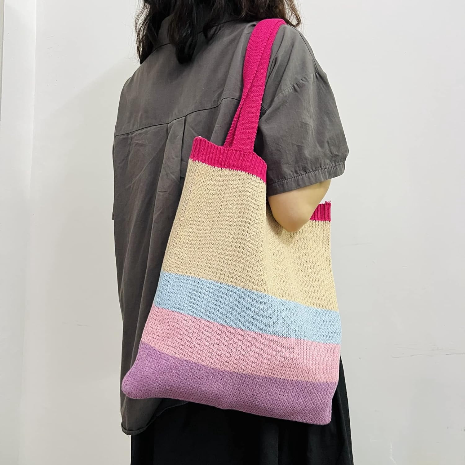 Kukuzhu Crochet Tote Bag Aesthetic Tote Bag Aesthetic Y2k Tote Bag Aesthetic Y2k Cute Tote Bags Aesthetic