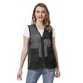 thumbnail image 4 of Toptie Adult Mesh Vest Zipper Supermarket Team Volunteer Uniform Vest - Black, 4 of 9