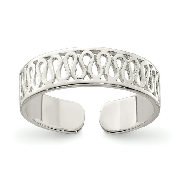 Primal Silver Sterling Silver Solid Toe Ring