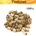 thumbnail image 4 of Wekity M8x12mm Female Thread Knurled Nuts,100PCS Hx10mm OD Brass Threaded Insert Embedment Nuts Hydraulic Welded Joint Injection Molding Assortment Kit for 3D Printing Injection Molding-0621, 4 of 5