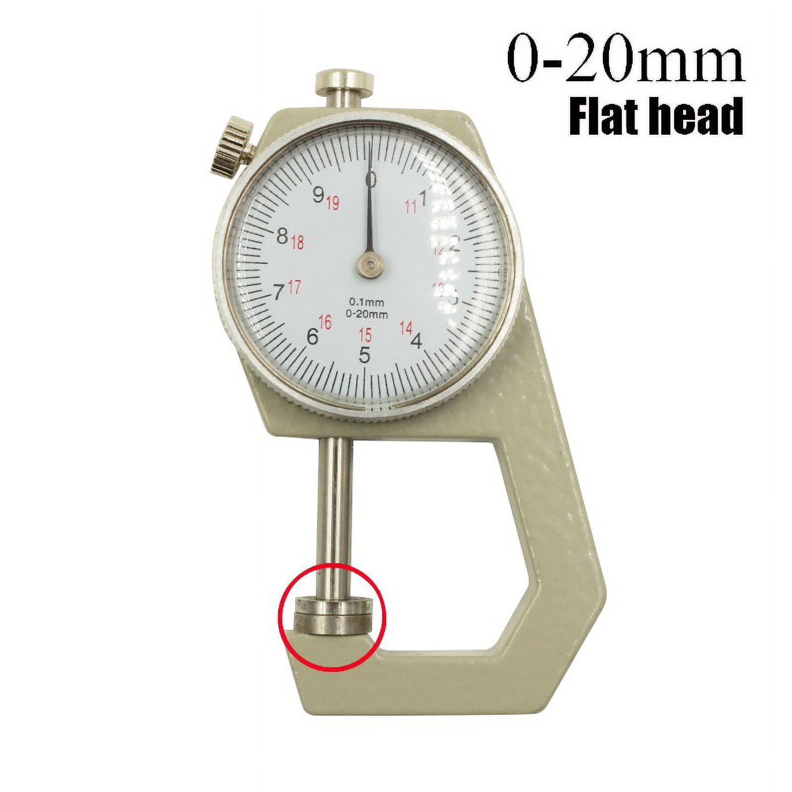 1Pc Leather Thickness Measuring Instrument Diy Manual Thickness Measuring Tool 0-20mm Flat