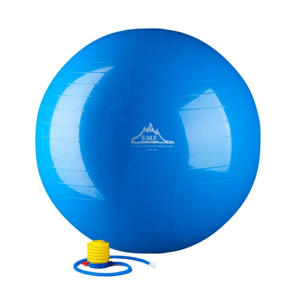 Black Mountain Products 2000 Lbs. Static Strength Exercise Stability Ball with Pump, 45 cm, Blue