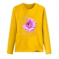thumbnail image 3 of Up to 65 off!Lolmot Breast Cancer Awareness Shirt Women's Sunflower Print T Shirts Faith Hope Love Graphic Tees Casual Long Sleeve Tops, 3 of 4