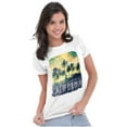 thumbnail image 3 of California Watercolor Palm Trees Womens Slim Fit Graphic Tee Brisco Brands S, 3 of 5