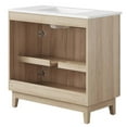 thumbnail image 5 of Modway Miles 36" Wood Bathroom Vanity with Tapered Legs in White/Oak, 5 of 11