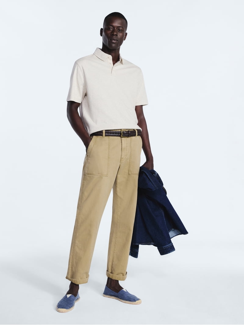 トップス AURALEE  HARD  COTTON GAUZE SHORT POLO AURALEE】 HARD TWIST COTTON GAUZE SHORT POLO / HIGH DENSITY FINX
