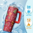 thumbnail image 4 of 30oz Merry Christmas Tumbler with Straw, Cute Red Christmas Tree Stainless Steel Insulated Cup Holiday Gifts, 4 of 5