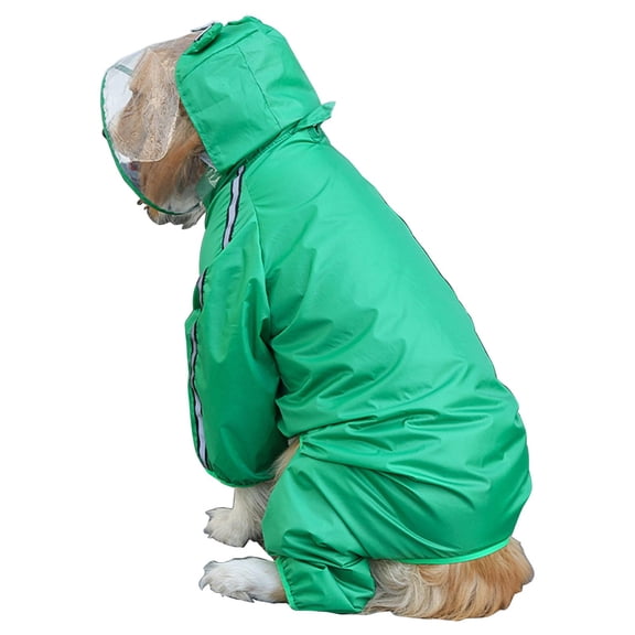 LAIQIEN Dog Raincoat Hooded Slicker Ponchos for Small to 5XL-Large Dogs and Puppies