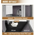 thumbnail image 6 of MEDEHOO Ferret Cage Large, 5-Level Chinchilla Cage with Anti-Chewing Aluminum Frame, 55.2” Rat Hutch with Easy-Clean Deep Tray, Lockable Wheels, for Indoor & Outdoor, 6 of 9
