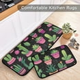 thumbnail image 4 of Flowers Floral Cactus Kitchen Mat Set of 2, Non-Slip Kitchen Rug for Floor, Waterproof Sink Carpet for Home, Office, Laundry, 4 of 6