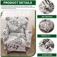 thumbnail image 2 of Housses de Chaise Extensibles avec Accoudoirs, Housse de Chaise d'Appoint Imprimée, Fauteuil Fleur, Housses de Fauteuil de Banquet Douces, Housses de Chaise Lavables pour Salon, Bureau, Réception, Lecture, Sofa, 2 of 7