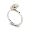 thumbnail image 2 of 2 ct Marquise Cut Natural Morganite Solitaire Engagement Ring for Women in 18K White Gold, 2 of 5