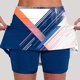 thumbnail image 1 of TaTaai Women High Waist Printed Sports Shorts Yoga Skinny Jogger Skort with Pockets Polyester Breathable Stretchy Lightweight Summer Daily Casual Wear Gift, 1 of 5