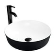 thumbnail image 3 of FULLWATT 28 Inch Wall Mounted Bathroom Vanity and Tempered Glass Sink Combo with Mirror and ORB 1.5GPM Water Saving Faucet and Pop Up Drain Set Modern Toilet Floating Vanity with Countertop Sink, 3 of 8