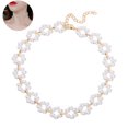 thumbnail image 2 of Collier Ras du Cou pour Femmes Élégant - Collier Clavicule Réglable en Fausse Perle, 2 of 8