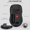 thumbnail image 7 of Wireless Mouse for Laptop, Ergonomic Silent Computer Mouse with USB & USB-C, 3 DPI 6 Buttons,Grey, 7 of 7