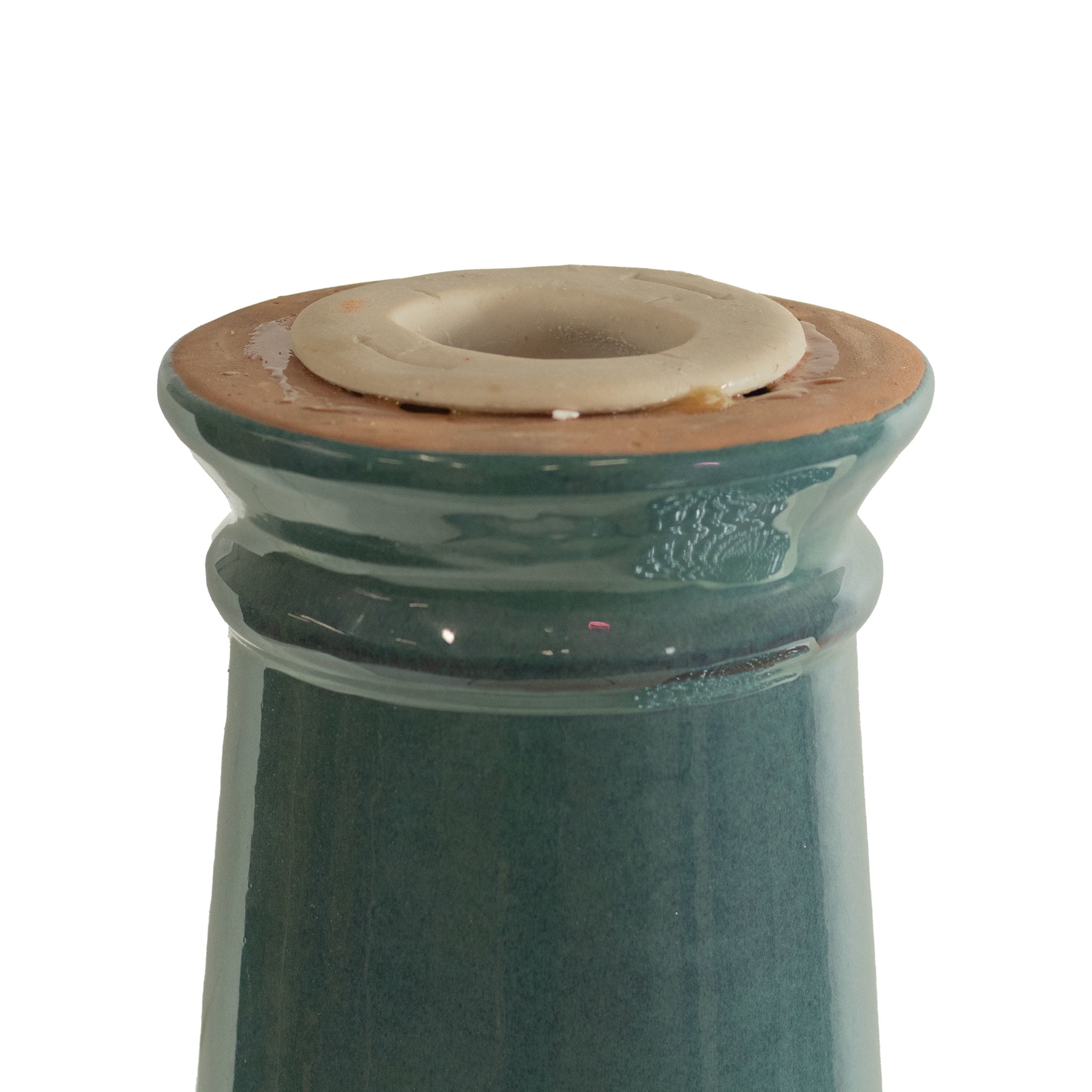 Sunnydaze Rennes Freestanding Ceramic Outdoor Bird Bath, UV-Resistant Turquoise Finish