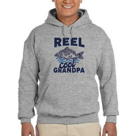 Reel Cool Grandpa Hoodie Men -GoatDeals Designs, Male Large