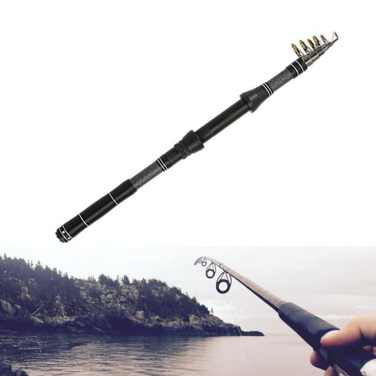 2.1M Fishing Rod Ultralight Carbon Fiber Telescopic Portable Sea Spinning  Pole 
