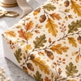 Autumn Oak Leaves Wrapping Paper Roll Fall Leaf Pattern Paper Gift Wrap ...