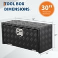 thumbnail image 3 of QinaQin Heavy Duty Waterproof Aluminum Underbody Tool Box with T-Handle Single Lock, Rust-Proof Storage Chest for Pickup, Trailer and RV, 3 of 8